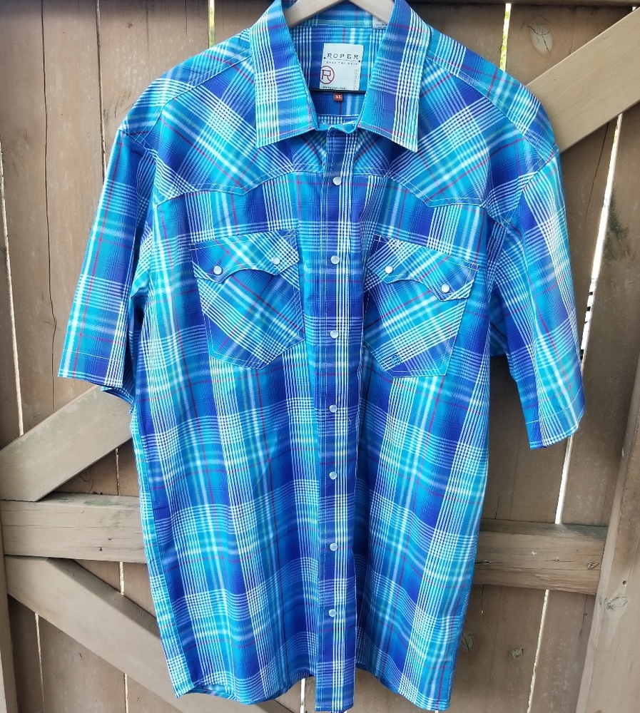 ROPER WESTERN STYLE PEARL BUTTON UP SIZE XL NWOT